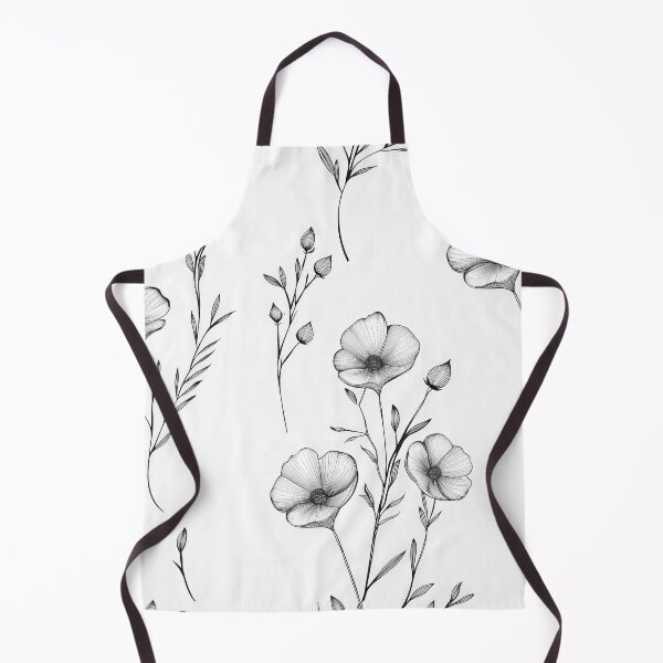 Item preview, Hand-Drawn Black and White Floral Illustration Featuring Delicate Wildflowers designed and sold by brandway.