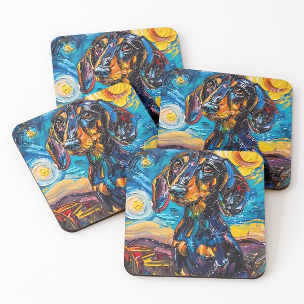 Item preview, Starry Night Dachshund Van Gogh Dog designed and sold by Vangoholic.