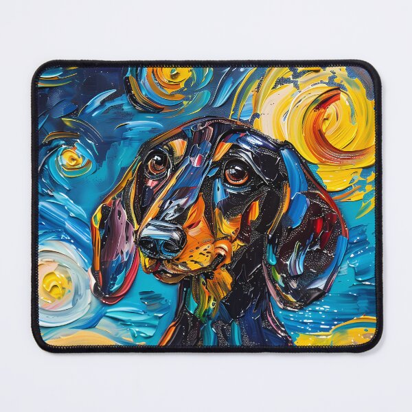 Item preview, Starry Night Dachshund Van Gogh Dog designed and sold by Vangoholic.
