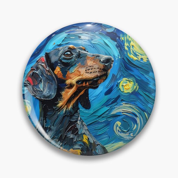 Item preview, Starry Night Dachshund Van Gogh Dog designed and sold by Vangoholic.