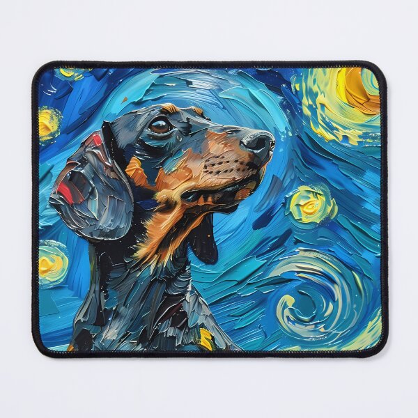 Item preview, Starry Night Dachshund Van Gogh Dog designed and sold by Vangoholic.