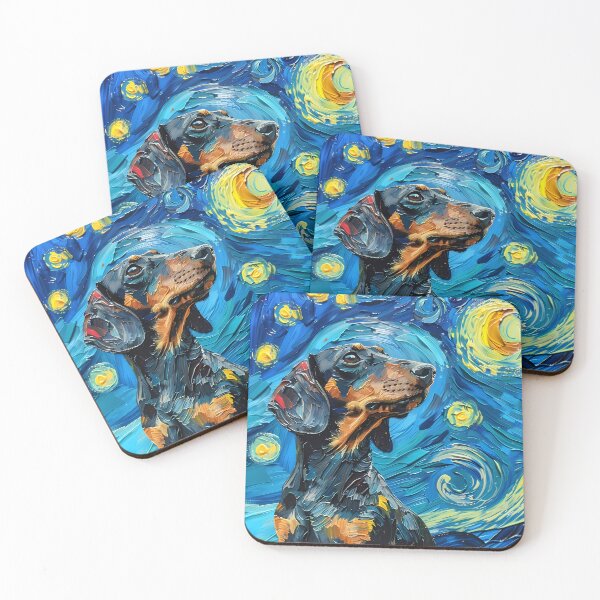 Item preview, Starry Night Dachshund Van Gogh Dog designed and sold by Vangoholic.