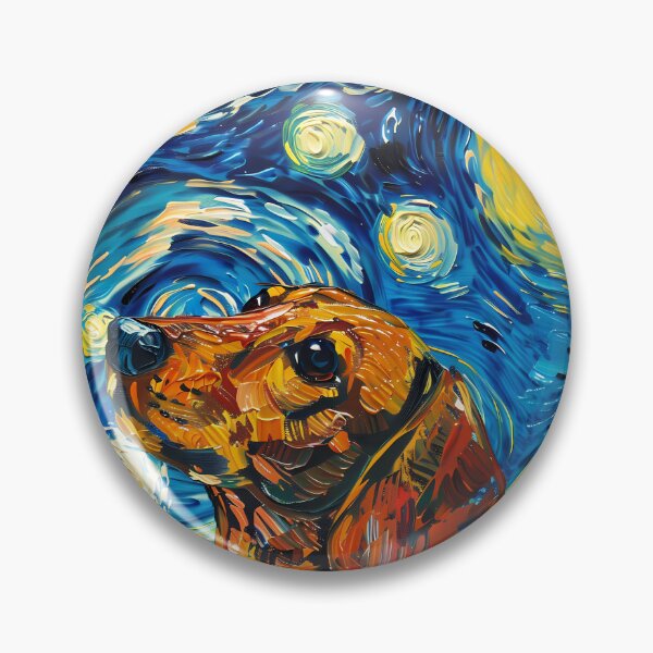 Item preview, Starry Night Dachshund Van Gogh Dog designed and sold by Vangoholic.