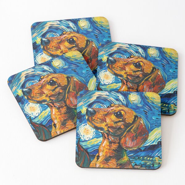Item preview, Starry Night Dachshund Van Gogh Dog designed and sold by Vangoholic.