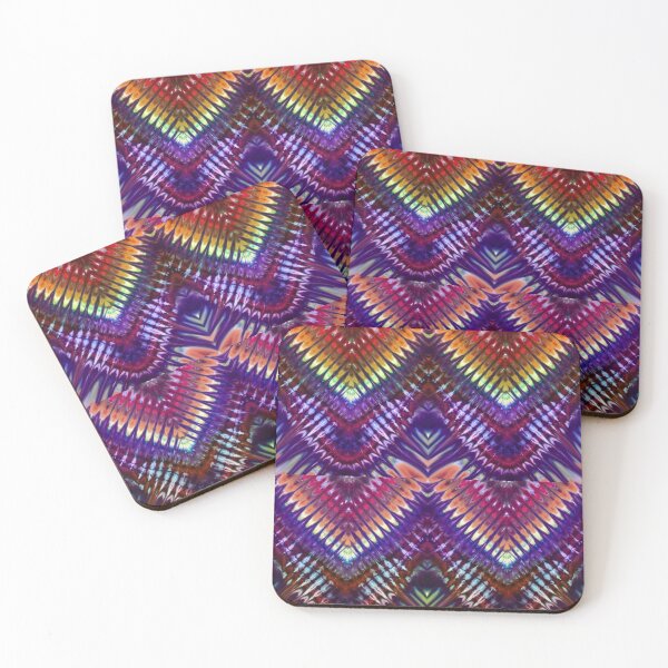 Item preview, Earthy Tie Dye Diamonds warm colors trippy psychedelic indigenous art designed and sold by AuroraXGreen.