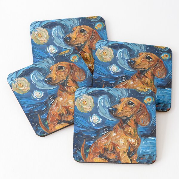 Item preview, Starry Night Dachshund Van Gogh Dog designed and sold by Vangoholic.