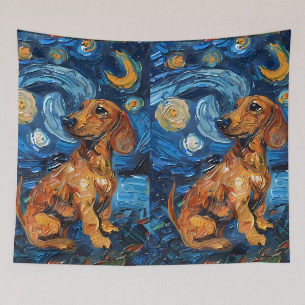 Item preview, Starry Night Dachshund Van Gogh Dog designed and sold by Vangoholic.