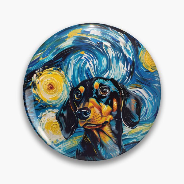 Item preview, Starry Night Dachshund Van Gogh Dog designed and sold by Vangoholic.