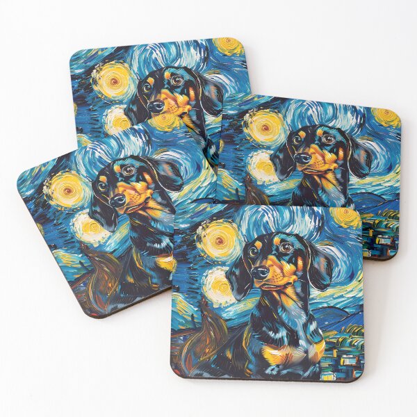 Item preview, Starry Night Dachshund Van Gogh Dog designed and sold by Vangoholic.