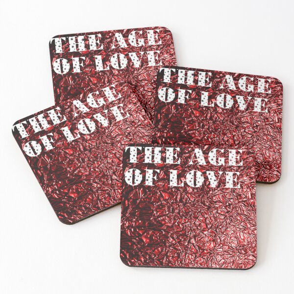 Item preview, Red Metal The Age Of Love Text Vertical designed and sold by eddiebarronshop.