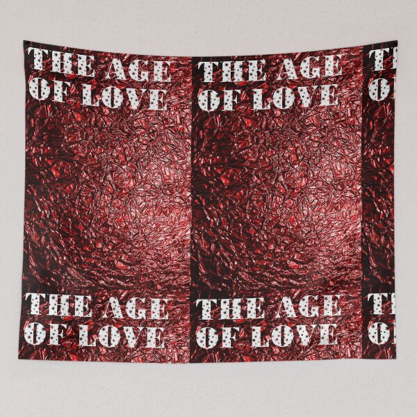 Item preview, Red Metal The Age Of Love Text Vertical designed and sold by eddiebarronshop.
