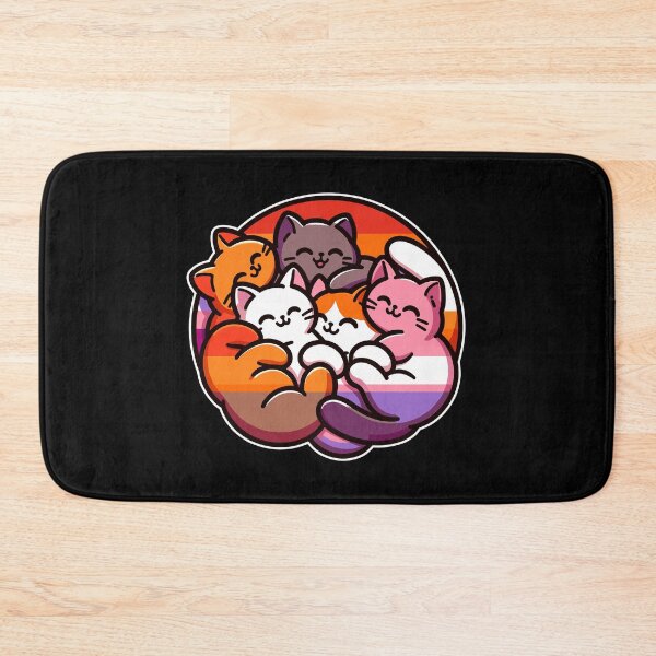Item preview, LGBTQ Lesbian Pride Flag Cats Pile Lesbian Funny designed and sold by Dressed For  Duty.