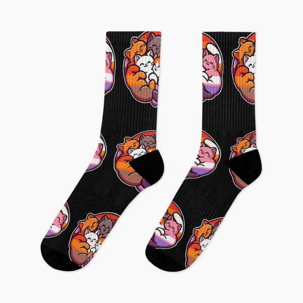 Item preview, LGBTQ Lesbian Pride Flag Cats Pile Lesbian Funny designed and sold by Dressed For  Duty.