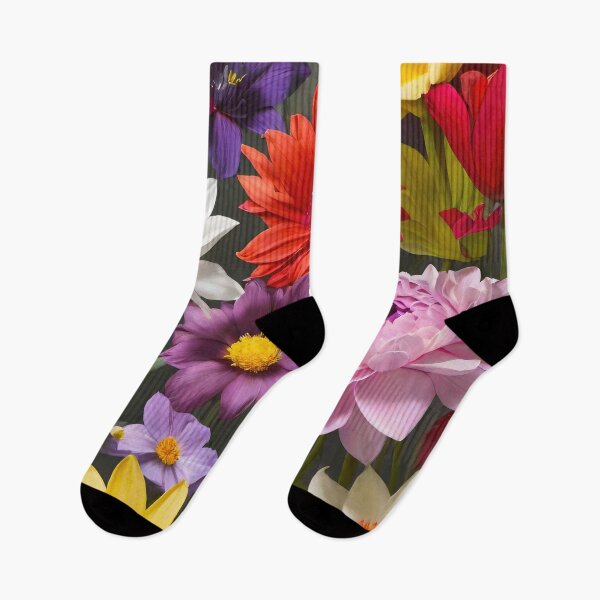 Item preview, Cute pastel color flowers collage, floral pattern design. designed and sold by HAKKI ARSLAN.