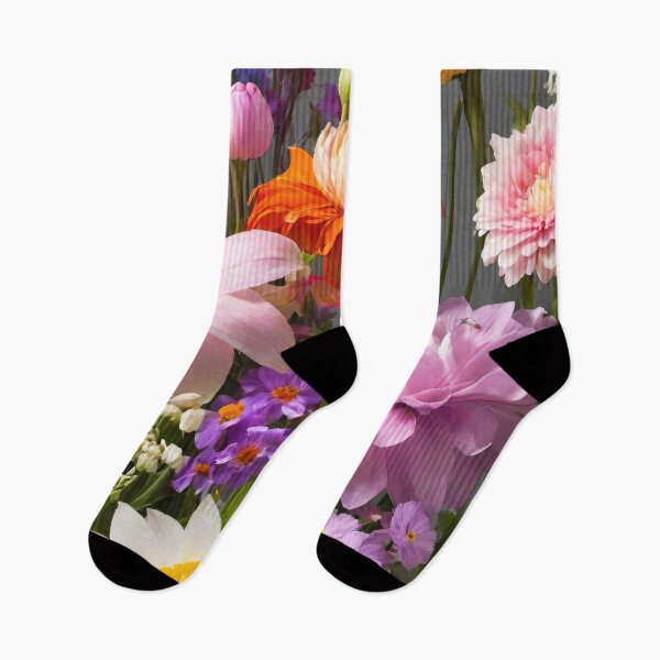 Item preview, Cute pastel color flowers collage, floral pattern design. designed and sold by HAKKI ARSLAN.