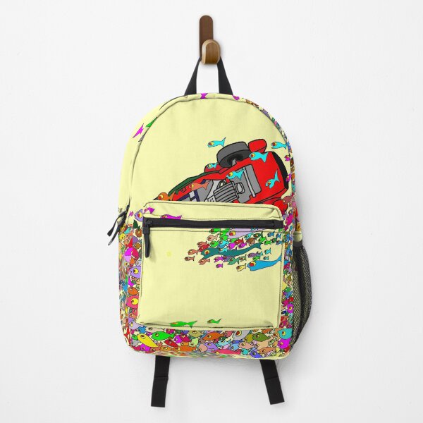 Item preview, a flock of fish in various colors (Yellow) designed and sold by OceanArtStore.
