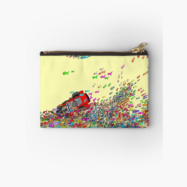 Item preview, a flock of fish in various colors (Yellow) designed and sold by OceanArtStore.