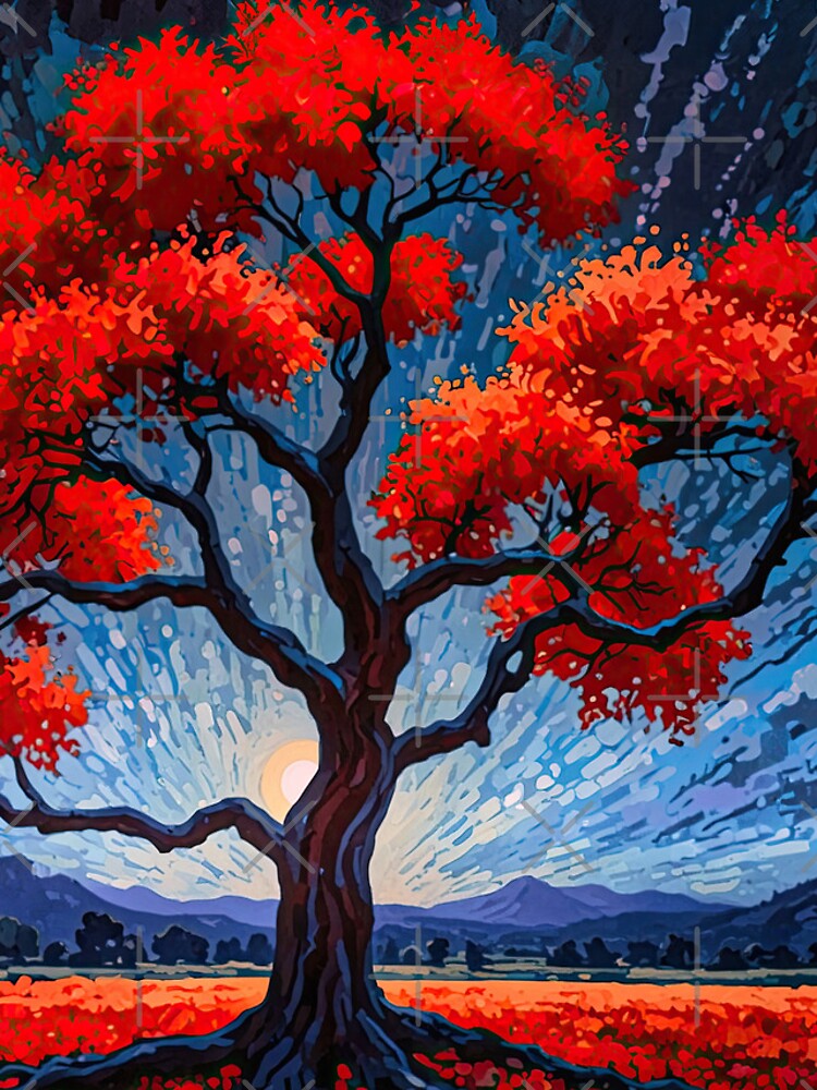 Thumbnail 5 of 5, iPhone Case, Red Tree No2 designed and sold by RivenWaters.
