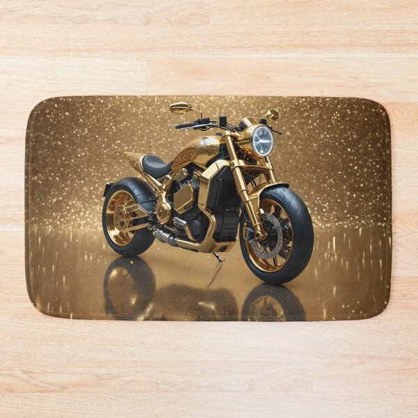 Item preview, Motorcycle on golden glitter background designed and sold by Marcu Ioachim.