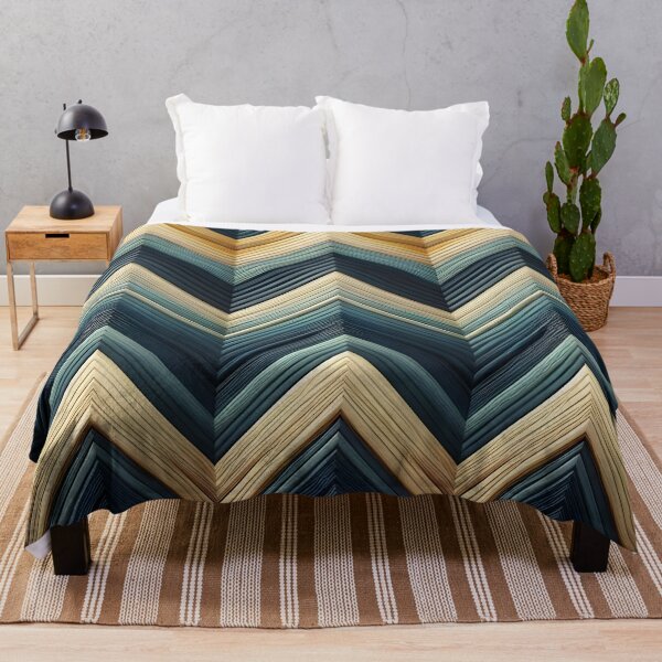 Item preview, Chevron Dark blue and pastel yellow  patterns designed and sold by BlackCatspet1.