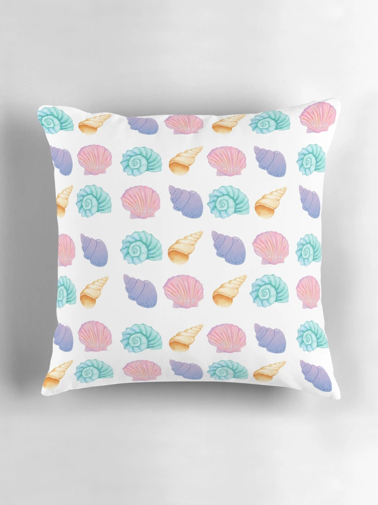 Thumbnail 3 of 4, Pillow, Colorful Seashells Pattern designed and sold by PatternCreators.