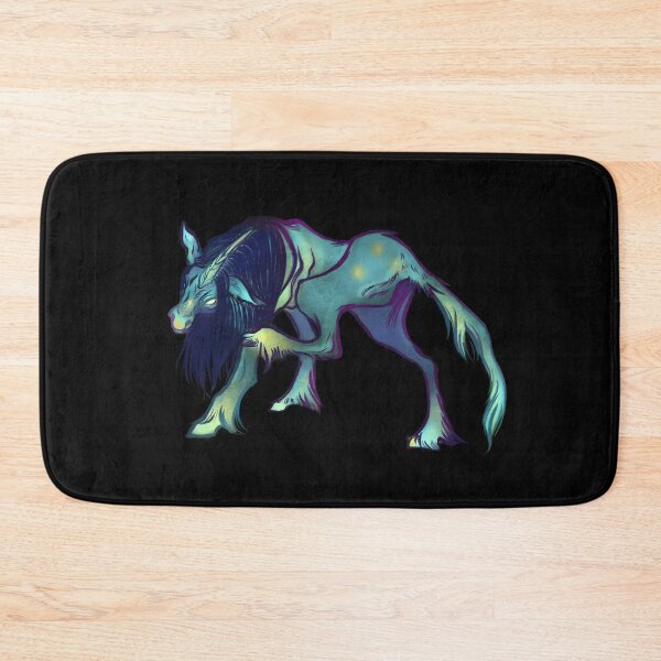 Item preview, glowing swamp kelpie unicorn scratching its ear  designed and sold by captainringtail.