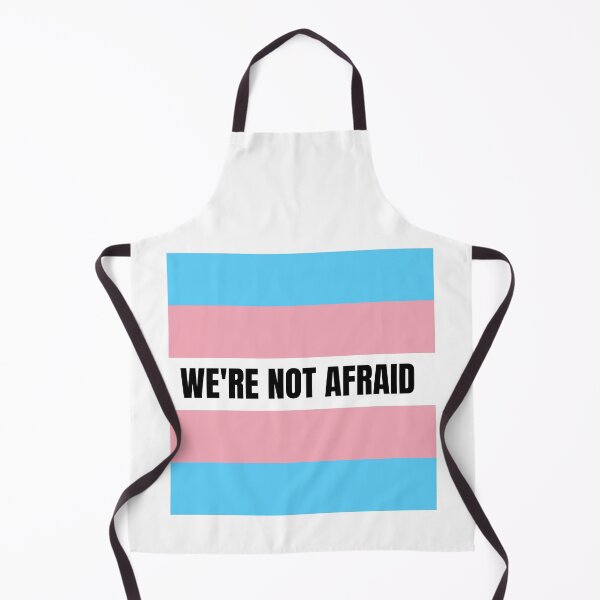 Item preview, We're Not Afraid Trans Pride Flag designed and sold by MiscellanyGifts.