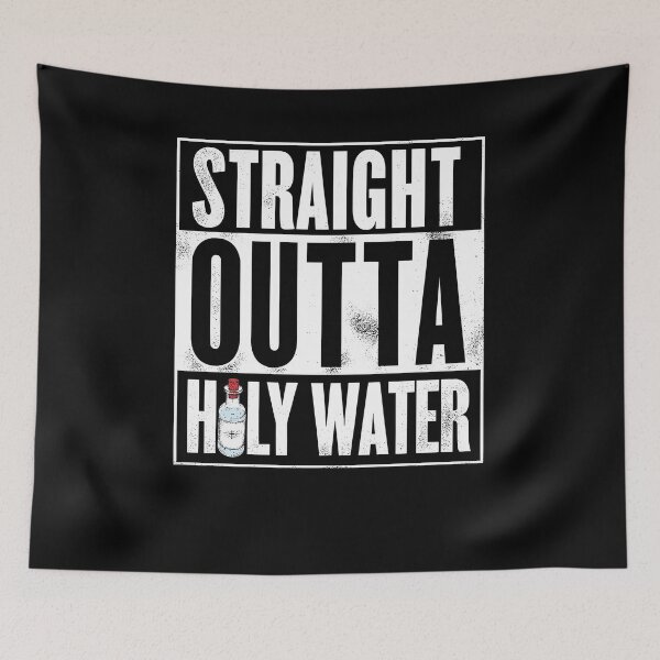 Item preview, Straight Outta Holy Water Christian Baptism Religion Faith designed and sold by Dressed For  Duty.