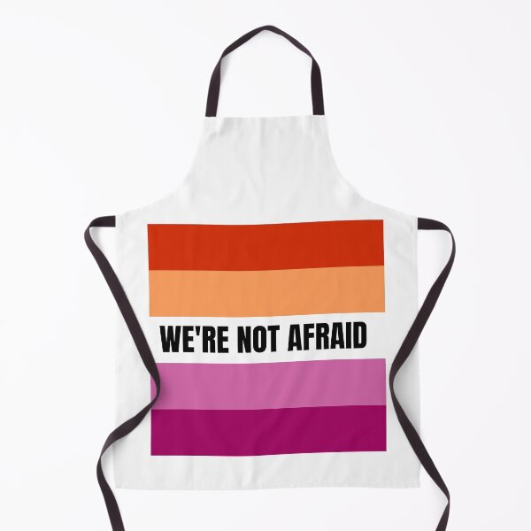 Item preview, We're Not Afraid Lesbian Pride Flag designed and sold by MiscellanyGifts.