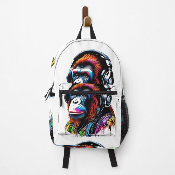 Item preview, Multi coloured tattoo steam punked Orangutan design - 1 on White background designed and sold by Elizabeth-Banks.