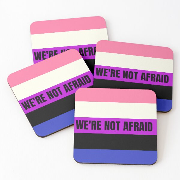 Item preview, We're Not Afraid Genderfluid Pride Flag designed and sold by MiscellanyGifts.