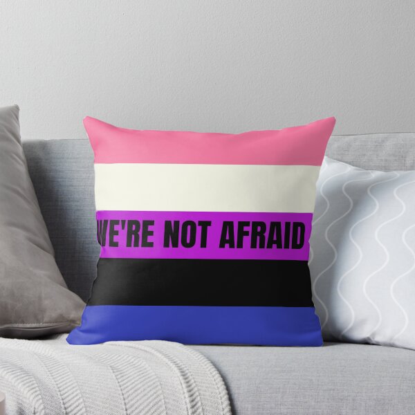 Item preview, We're Not Afraid Genderfluid Pride Flag designed and sold by MiscellanyGifts.