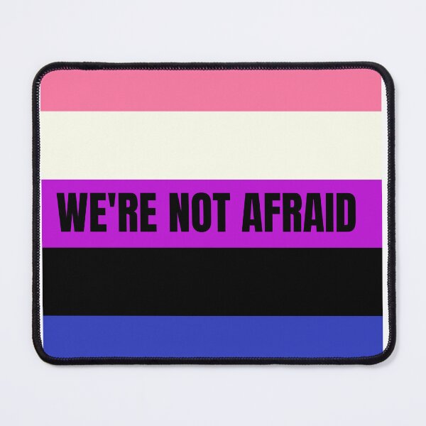 Item preview, We're Not Afraid Genderfluid Pride Flag designed and sold by MiscellanyGifts.
