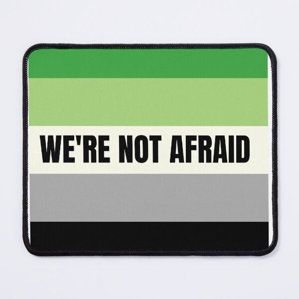 Item preview, We're Not Afraid Aromantic Pride Flag designed and sold by MiscellanyGifts.