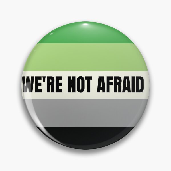 Item preview, We're Not Afraid Aromantic Pride Flag designed and sold by MiscellanyGifts.