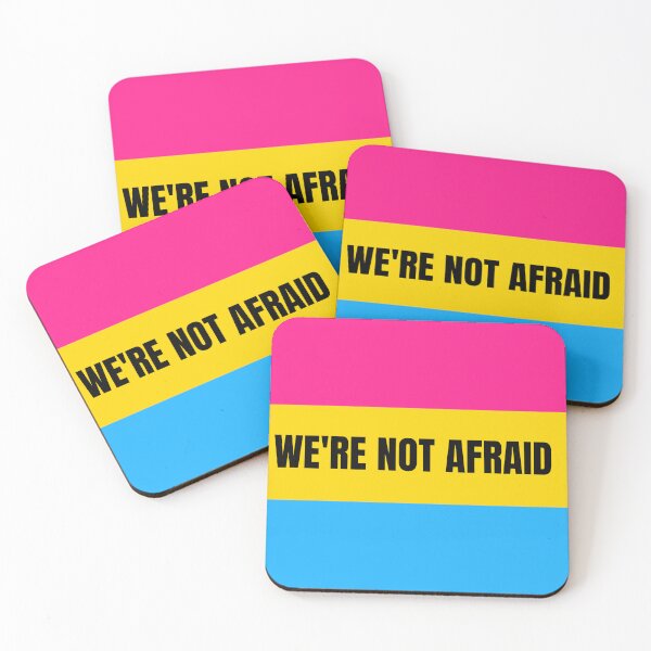 Item preview, We're Not Afraid Pansexual Pride Flag designed and sold by MiscellanyGifts.