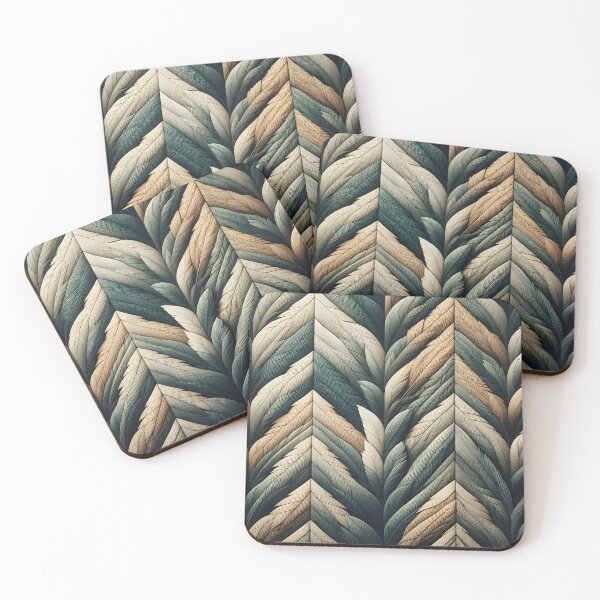 Item preview, Herringbone Muted green and beige designed and sold by BlackCatspet1.