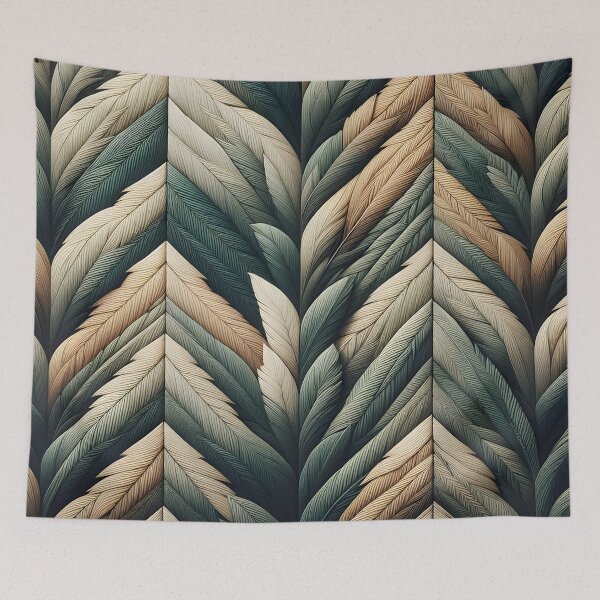 Item preview, Herringbone Muted green and beige designed and sold by BlackCatspet1.
