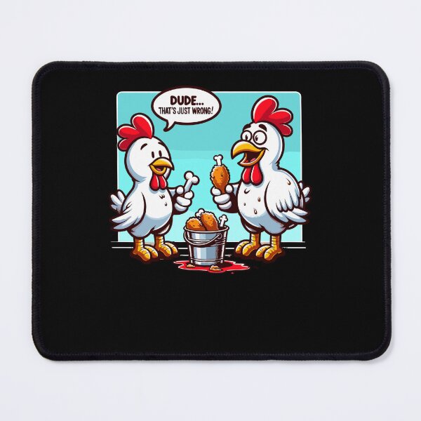 Item preview, Say Dude That's Just Wrong Chickens Eat Chicken Legs designed and sold by Dressed For Duty.