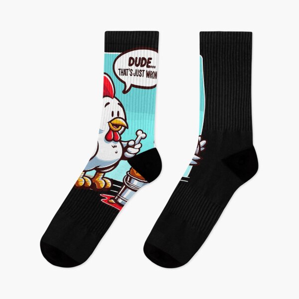 Item preview, Say Dude That's Just Wrong Chickens Eat Chicken Legs designed and sold by Dressed For  Duty.