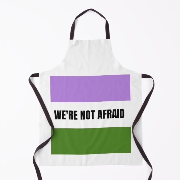Item preview, We're Not Afraid Genderqueer Pride Flag designed and sold by MiscellanyGifts.