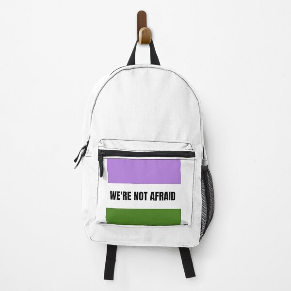 Item preview, We're Not Afraid Genderqueer Pride Flag designed and sold by MiscellanyGifts.