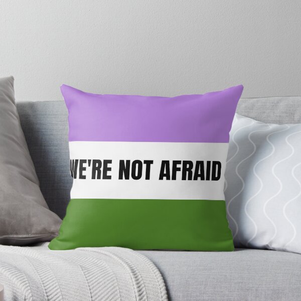 Item preview, We're Not Afraid Genderqueer Pride Flag designed and sold by MiscellanyGifts.