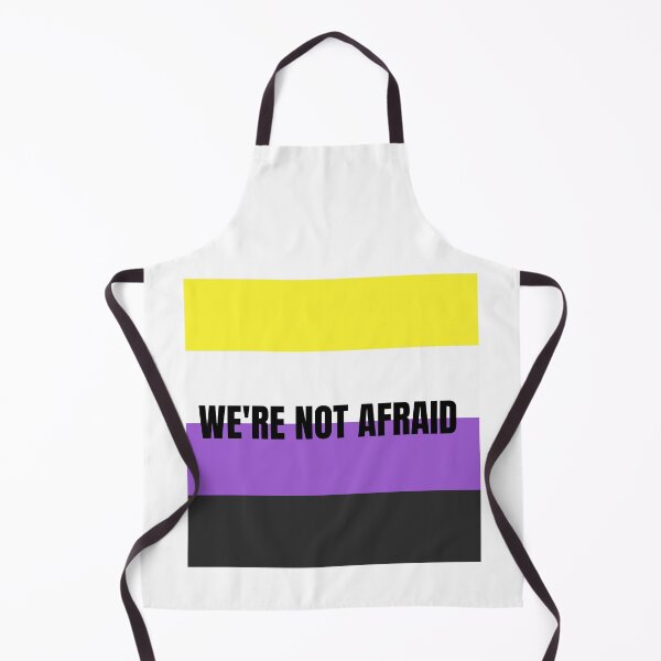 Item preview, We're Not Afraid Nonbinary Pride Flag designed and sold by MiscellanyGifts.