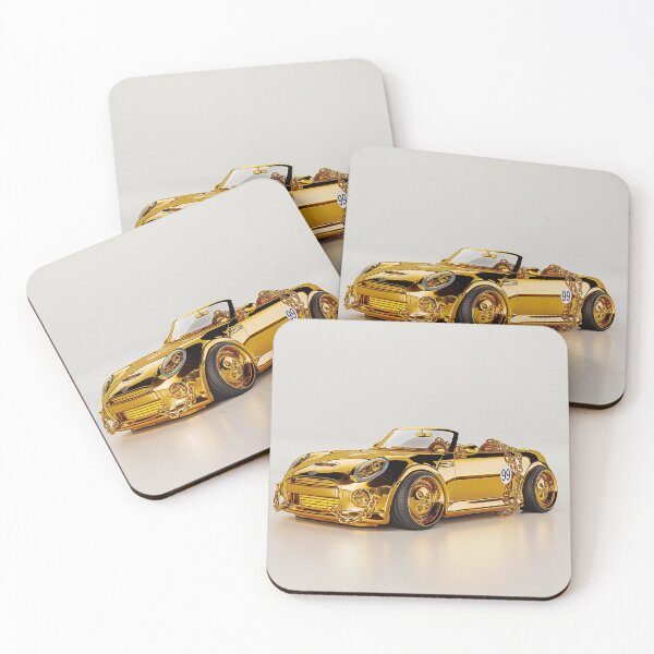Item preview, a shiny, gold-plated convertible car designed and sold by Love-Light-Bite.