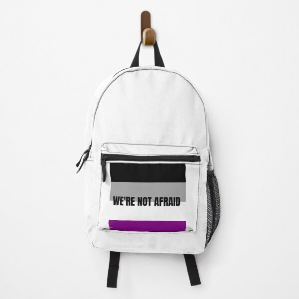 Item preview, We're Not Afraid Asexual Pride Flag designed and sold by MiscellanyGifts.