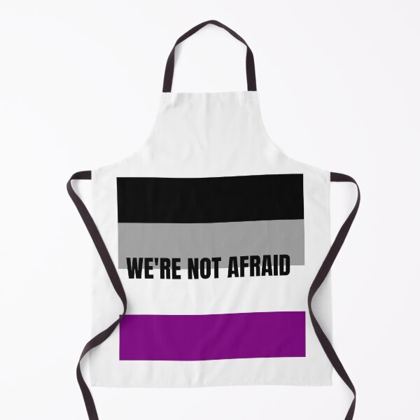 Item preview, We're Not Afraid Asexual Pride Flag designed and sold by MiscellanyGifts.