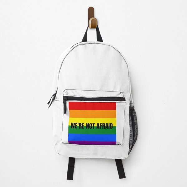 Item preview, We're Not Afraid Gay Pride Flag designed and sold by MiscellanyGifts.