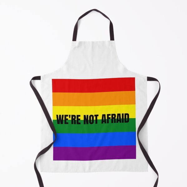 Item preview, We're Not Afraid Gay Pride Flag designed and sold by MiscellanyGifts.