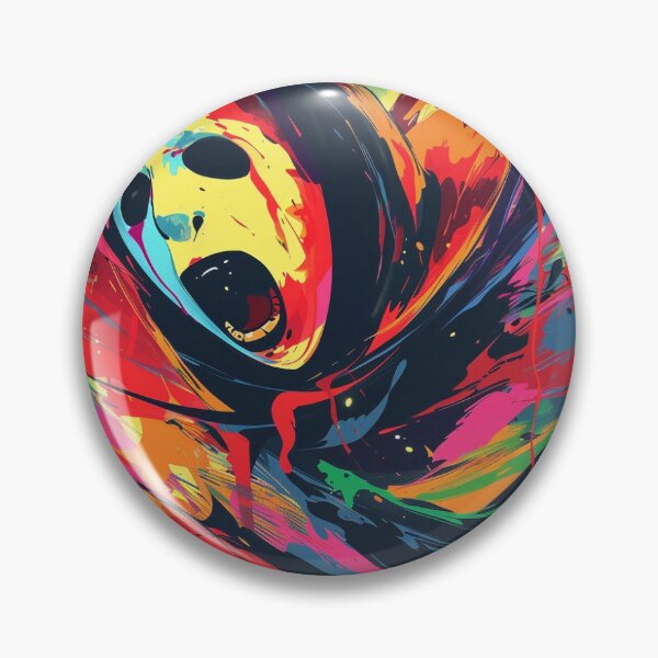 Item preview, abstract painting featuring a screaming face  designed and sold by Love-Light-Bite.